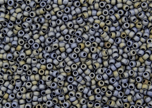 15/0 Toho Japanese Seed Beads - Iris Grey Metallic Matte #613