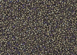 15/0 Toho Japanese Seed Beads - Brown Iris Metallic Matte #614
