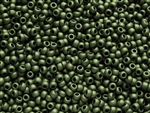 15/0 Toho Japanese Seed Beads - Olive Green Metallic Matte #617