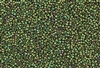 15/0 Toho Japanese Seed Beads - Green Iris Metallic Matte #707