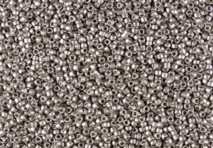 15/0 Toho Japanese Seed Beads - Sterling Silver Plated Metallic Matte #714F