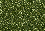 15/0 Toho Japanese Seed Beads - Copper Lined Transparent Olivine #742