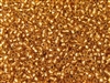 15/0 Toho Japanese Seed Beads - Copper Lined Light Topaz #744
