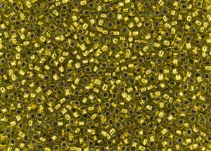 15/0 Toho Japanese Seed Beads - Copper Lined Transparent Peridot #747