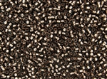 15/0 Toho Japanese Seed Beads - Copper Lined Black Diamond #750