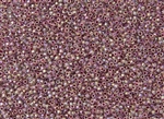 15/0 Toho Japanese Seed Beads - Crystal Rainbow Strawberry Lined #771