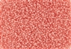 15/0 Toho Japanese Seed Beads - Salmon Lined Crystal Rainbow Matte #779F