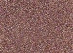 15/0 Toho Japanese Seed Beads - Red Terracotta Lined Crystal Rainbow #784