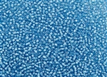 15/0 Toho Japanese Seed Beads - White Lined Aqua #931