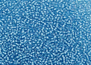 15/0 Toho Japanese Seed Beads - White Lined Aqua #931