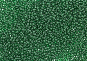 15/0 Toho Japanese Seed Beads - Emerald Green Transparent Matte #939F