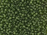 15/0 Toho Japanese Seed Beads - Olivine Green Transparent Matte #940F