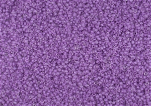 15/0 Toho Japanese Seed Beads - Light Purple Lined Crystal #943