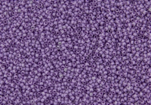 15/0 Toho Japanese Seed Beads - Frosted Light Purple Lined Crystal #943F