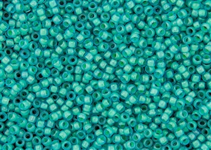 15/0 Toho Japanese Seed Beads - Aqua Transparent Mint Lined Matte #954F