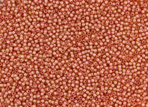 15/0 Toho Japanese Seed Beads - Pink Lined Topaz #956
