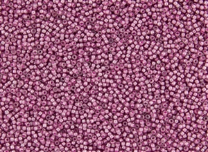 15/0 Toho Japanese Seed Beads - Pink Lined Crystal Transparent #959