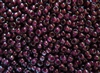 15/0 Toho Japanese Seed Beads - Black Diamond Magenta Lined #1076