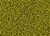 15/0 Toho Japanese Seed Beads - Opaque Green Split Pea Matte #1624F