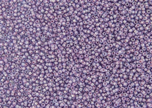15/0 Toho Japanese Seed Beads - Pink Lined Lavender Rainbow #1839