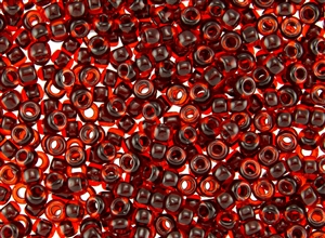 15/0 Toho Japanese Seed Beads - Black Cherry Lined Dark Amber #2153