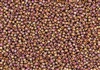 15/0 Toho Japanese Seed Beads - Semi Glazed Rainbow Burnt Orange #2640F