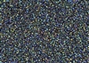 15/0 Toho Japanese Seed Beads - Semi Glazed Rainbow Jet Black #2642F