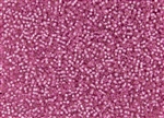 15/0 Toho Japanese Seed Beads - PermaFinish Hot Pink Opal Silver Lined #PF2107