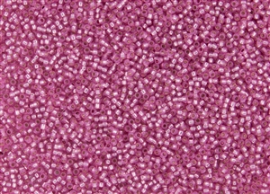 15/0 Toho Japanese Seed Beads - PermaFinish Hot Pink Opal Silver Lined #PF2107