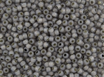 15/0 Toho Japanese Seed Beads - PermaFinish Black Diamond Opal Silver Lined #PF2115