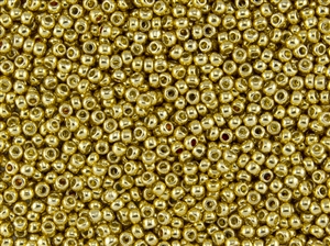 15/0 Toho Japanese Seed Beads - PermaFinish Gold Metallic #PF557