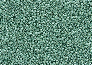 15/0 Toho Japanese Seed Beads - PermaFinish Teal Aqua Metallic #PF561