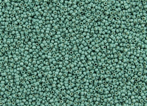 15/0 Toho Japanese Seed Beads - PermaFinish Teal Aqua Metallic Matte #PF561F