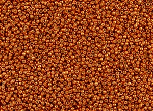 15/0 Toho Japanese Seed Beads - PermaFinish Burnt Orange Metallic #PF562