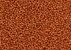 15/0 Toho Japanese Seed Beads - PermaFinish Burnt Orange Metallic Matte #PF562F