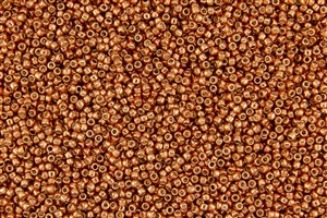 15/0 Toho Japanese Seed Beads - PermaFinish Burnt Copper Metallic #PF573