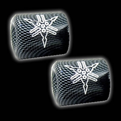 engraved yamaha-logo bar ends carbon