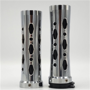 chrome-black sixty61 grips rounded diamond cut-out