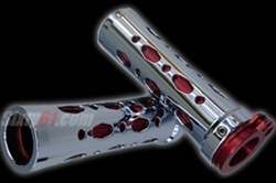 chrome/red grips rounded diamond cut-out