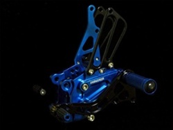 blue adjustable rearsets Honda CBR 600RR