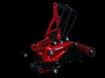 red adjustable rearsets Honda CBR 600RR