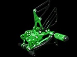 adjustable Kawasaki green rearsets ZX 6R