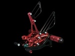 red adjustable aluminum rearsets Suzuki GSXR 1000