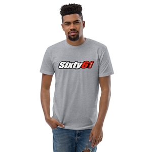Sixty61 Mens Gray Fitted T-Shirt