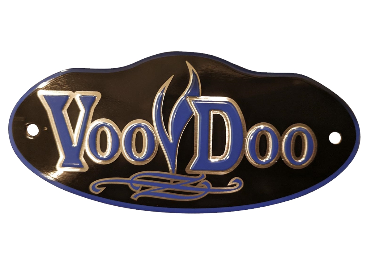 Voodoo Exhaust Badge in Blue