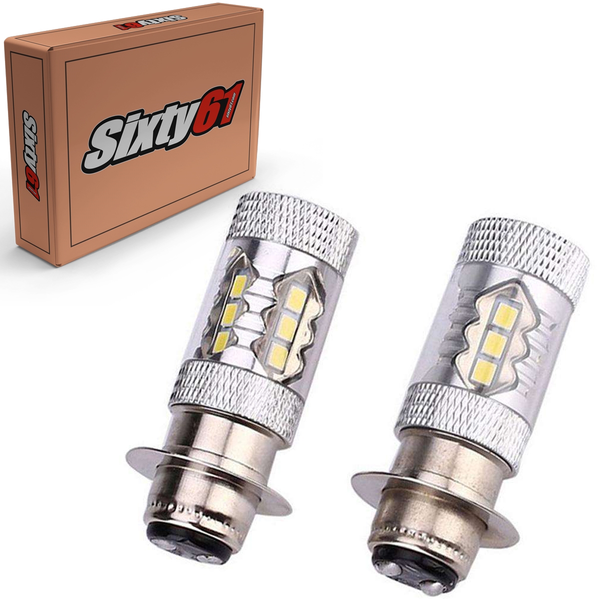 Sixty61 LED Headlight Bulbs for Yamaha Kodiak 400 450 Rhino 660 700