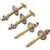 ProSource Bolt Screw Set, Steel, Brass, For: Use to Attach Toilet to Flange