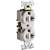 Eaton Cooper Wiring CR20W Duplex Receptacle, 2 -Pole, 20 A, 125 V, Side Wiring, NEMA: 5-20R, White