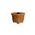 Southern Patio DP1510TC Deck Planter, 13.08 in H, 14.88 in W, 14.88 in D, Square, Plastic, Terracotta