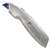 Irwin 2082101 Utility Knife, 2-1/4 in L Blade, 1-1/2 in W Blade, Bi-Metal Blade, Ergonomic Handle, Silver Handle